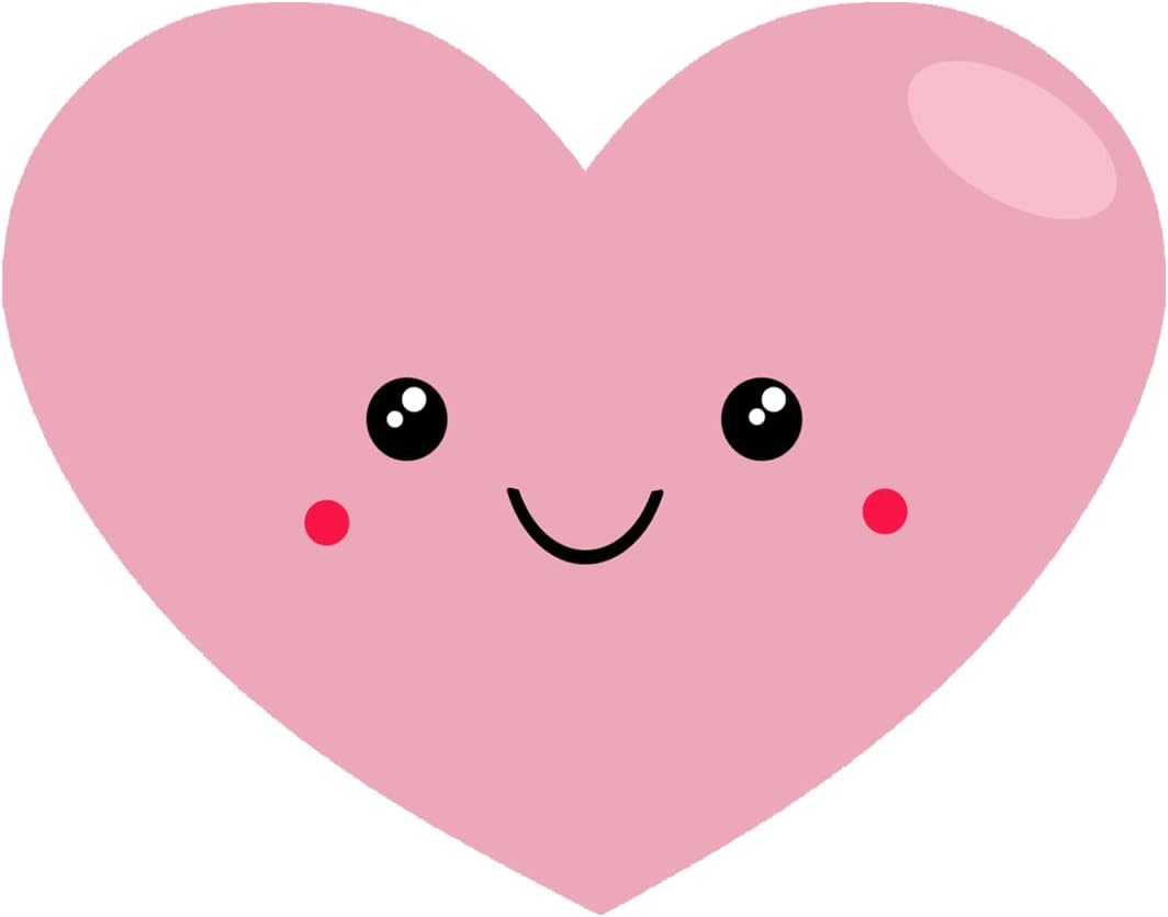 Inspirational Quote Kawaii Smiley Heart Motivational Sticker Vinyl Decal Motivation Stickers- 5" Vinyl Sticker Waterproof