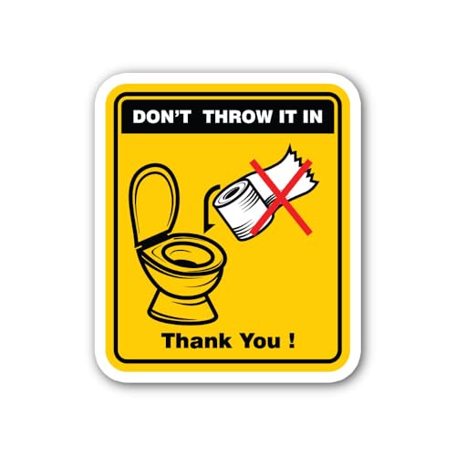2 (Pieces) 3" and 5" Don't Throw it in Sign Sticker, Waterproof Vinyl Decals for Many Purpose Like C