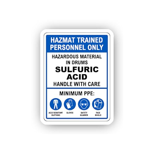 2 (Pieces) 3" and 5" Hazmat Trained Personnel Requirements Sticker, Waterproof Vinyl Decals for Many
