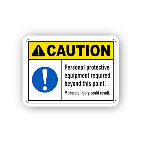 2 (Pieces) 3" and 5" Moderate Injury Risk Alert Sticker, Waterproof Vinyl Decals for Many Purpose Li