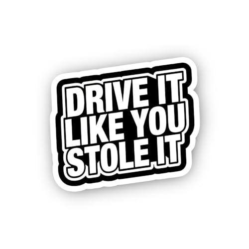 2 (Pieces) 3" and 5" Work Hard Sticker, Waterproof Vinyl Decals for Many Purpose Like Cars, Trucks,