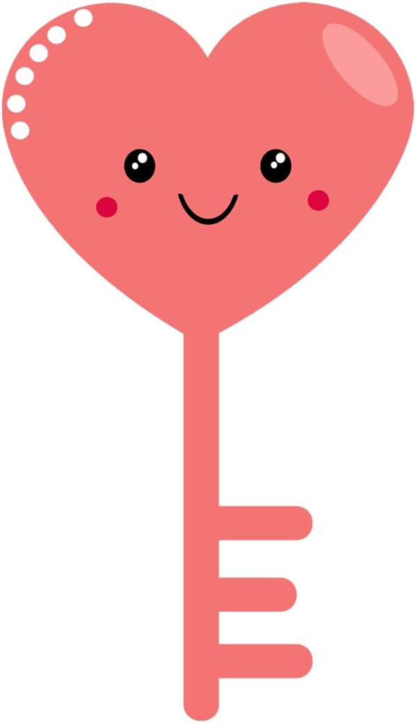 Inspirational Quote Heart Key Motivational Sticker Vinyl Decal Motivation Stickers- 5" Vinyl Sticker Waterproof