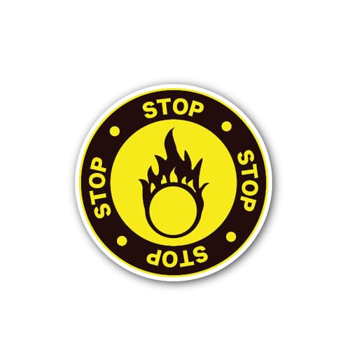 2 (Pieces) 3" and 5" Flame Symbol Sign Sticker, Waterproof Vinyl Decals for Many Purpose Like Cars,