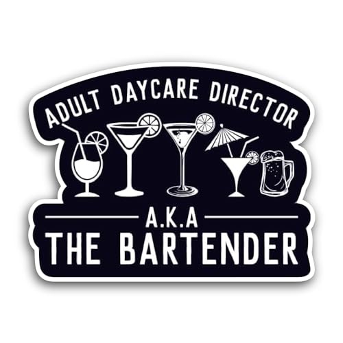 2 (Pieces) 3" and 5" Adult Daycare Director Sticker, Waterproof Vinyl Decals for Many Purpose Like C