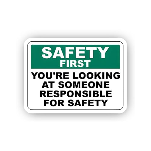 2 (Pieces) 3" and 5" Safety Responsibility Mirror Sign Sticker, Waterproof Vinyl Decals for Many Pur