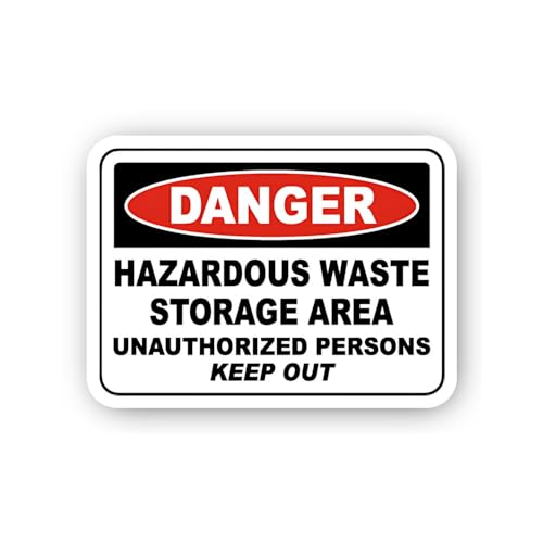 2 (Pieces) 3" and 5" Restricted Waste Storage Zone Sticker, Waterproof Vinyl Decals for Many Purpose