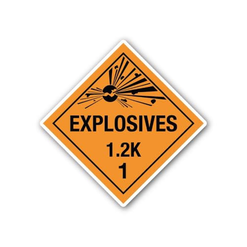 2 (Pieces) 3" and 5" Hazardous Materials Placard Sticker, Waterproof Vinyl Decals for Many Purpose L