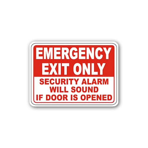 2 (Pieces) 3" and 5" Security Alarm Will Soun Sign Sticker, Waterproof Vinyl Decals for Many Purpose