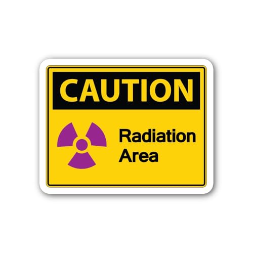 2 (Pieces) 3" and 5" Caution Area Sticker, Waterproof Vinyl Decals for Many Purpose Like Cars, Truck