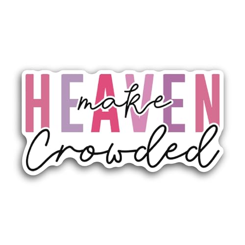 2 (Pieces) 3" and 5" Make Heaven Text Sticker, Waterproof Vinyl Decals for Many Purpose Like Cars, T