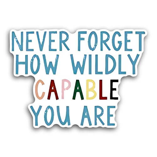 2 (Pieces) 3" and 5" Never Forget Sticker, Waterproof Vinyl Decals for Many Purpose Like Cars, Truck