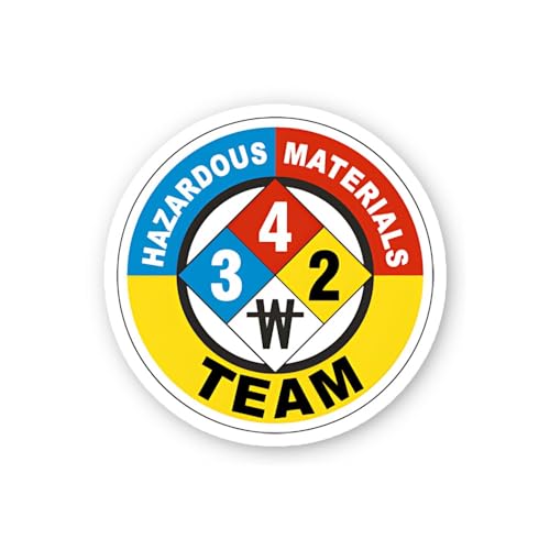 2 (Pieces) 3" and 5" Hazardous Materials Team NFPA 704 Decal Sticker, Waterproof Vinyl Decals for Ma