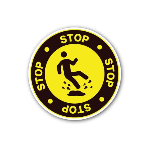 2 (Pieces) 3" and 5" a Slip and Fall Hazard Sign Sticker, Waterproof Vinyl Decals for Many Purpose L
