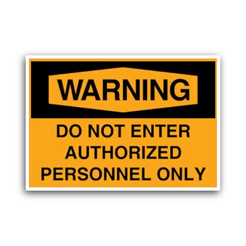 2 (Pieces) 3" and 5" Do NOT Enter Authorized Personnel Only Sign Sticker, Waterproof Vinyl Decals fo