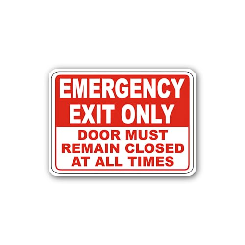 2 (Pieces) 3" and 5" Fire Code Door Requirement Sticker, Waterproof Vinyl Decals for Many Purpose Li