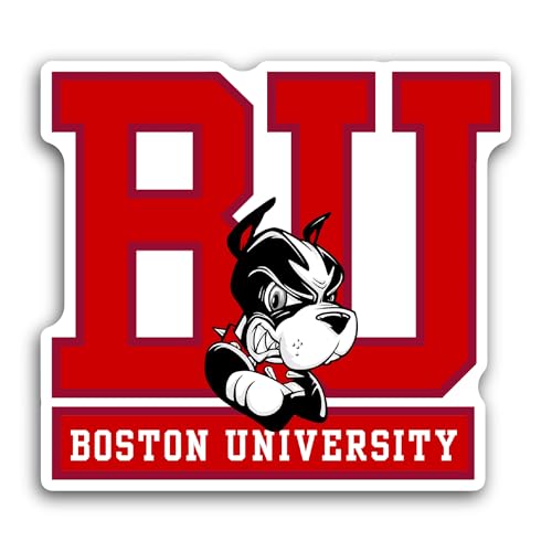 2 (Pieces) 3" and 5" B0ston University Sticker, Waterproof Vinyl Decals for Many Purpose Like Cars,