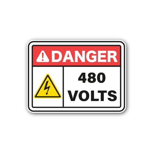 2 (Pieces) 3" and 5" 480 V0LTS Sticker, Waterproof Vinyl Decals for Many Purpose Like Cars, Trucks,