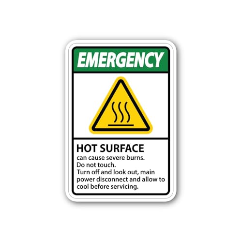 2 (Pieces) 3" and 5" Emergency SSS MHOT Surface Sticker, Waterproof Vinyl Decals for Many Purpose Li