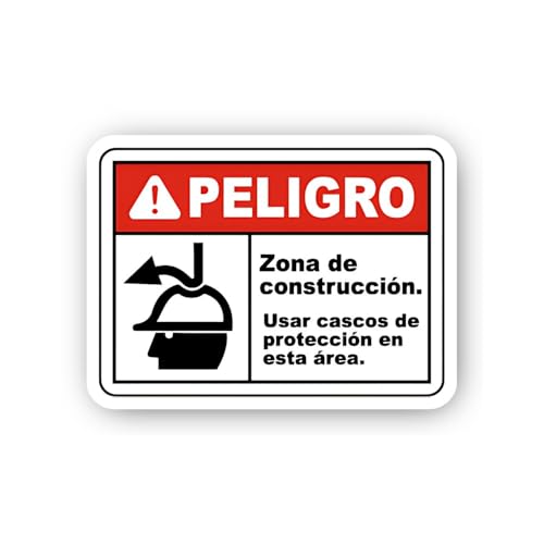 2 (Pieces) 3" and 5" Hard Hat Warning Sign Sticker, Waterproof Vinyl Decals for Many Purpose Like Ca