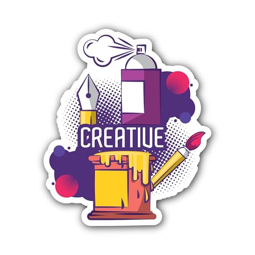 2 (Pieces) 3" and 5" Astonished Face Sticker, Waterproof Vinyl Decals for Many Purpose Like Cars, Tr