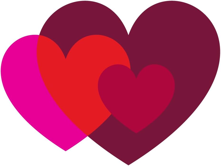 Inspirational Quote Multi Hearts Motivational Sticker Vinyl Decal Motivation Stickers- 5" Vinyl Sticker Waterproof