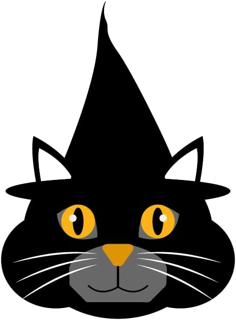 Inspirational Quote Cute Cat with Witch Hat Motivational Sticker Vinyl Decal Motivation Stickers- 5" Vinyl Sticker Waterproof