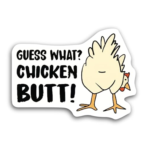 2 (Pieces) 3" and 5" Chicken Butt Sticker, Waterproof Vinyl Decals for Many Purpose Like Cars, Truck