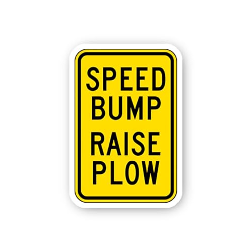 2 (Pieces) 3" and 5" Speed Bump Raise Plow Sticker, Waterproof Vinyl Decals for Many Purpose Like Ca