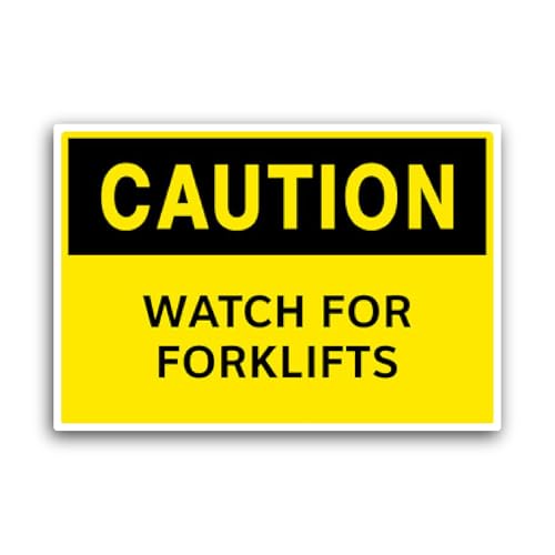 2 (Pieces) 3" and 5" Forklift Safety Sticker, Waterproof Vinyl Decals for Many Purpose Like Cars, Tr