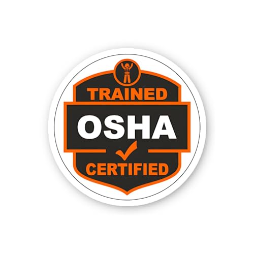 2 (Pieces) 3" and 5" OSHA Trained Certified Safety Decal Sticker, Waterproof Vinyl Decals for Many P