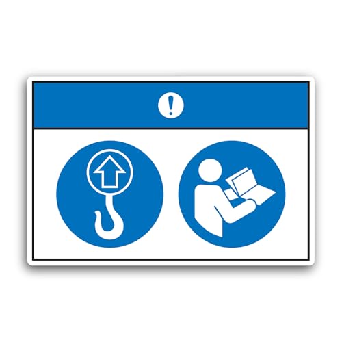 2 (Pieces) 3" and 5" Notice Lift Hazard Sticker, Waterproof Vinyl Decals for Many Purpose Like Cars,
