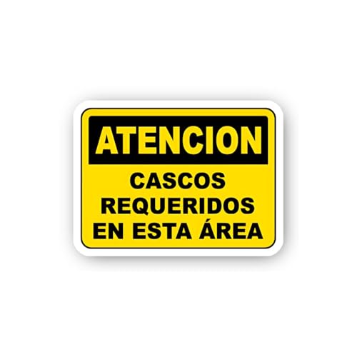 2 (Pieces) 3" and 5" Spanish Language Hard Hat Notice Sticker, Waterproof Vinyl Decals for Many Purp