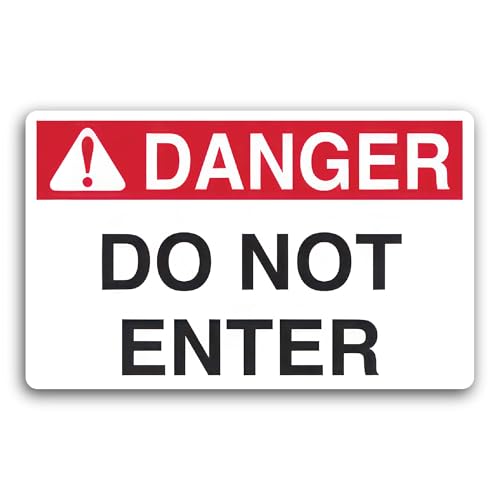 2 (Pieces) 3" and 5" Do Not Enter Decal Sticker, Waterproof Vinyl Decals for Many Purpose Like Cars,