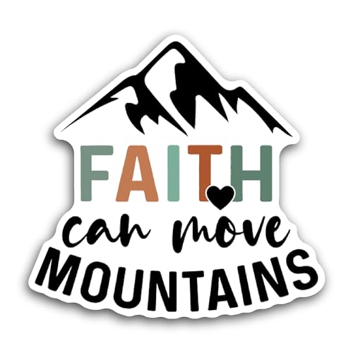 2 (Pieces) 3" and 5" Faith Can Text Sticker, Waterproof Vinyl Decals for Many Purpose Like Cars, Tru