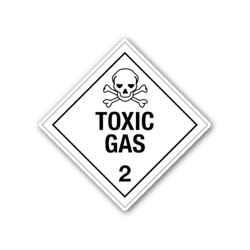 2 (Pieces) 3" and 5" Toxic Gas, Class 2.3 Sticker, Waterproof Vinyl Decals for Many Purpose Like Car