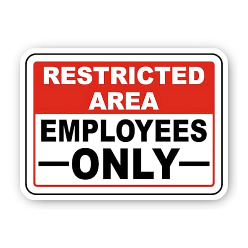 2 (Pieces) 3" and 5" Do Not Enter Authorized Personnel Visitors Report Sign Sticker, Waterproof Viny