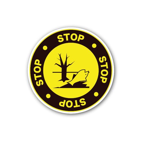2 (Pieces) 3" and 5" Hazard Symbol for substances Sign Sticker, Waterproof Vinyl Decals for Many Pur