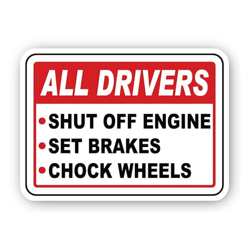 2 (Pieces) 3" and 5" All Drivers Vehicle Safety Checklist Sign Sticker, Waterproof Vinyl Decals for