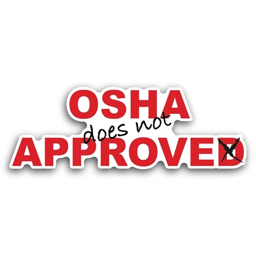 2 (Pieces) 3" and 5" OSHA Sticker, Waterproof Vinyl Decals for Many Purpose Like Cars, Trucks, Lapto