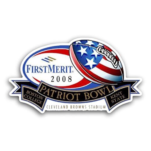 2 (Pieces) 3" and 5" Patriot B0wl Logo Sticker, Waterproof Vinyl Decals for Many Purpose Like Cars,