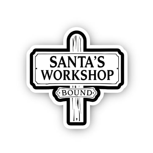 2 (Pieces) 3" and 5" Workshop Signpost Sticker, Waterproof Vinyl Decals for Many Purpose Like Cars,