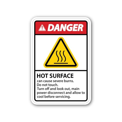 2 (Pieces) 3" and 5" Danger h@t Surface Sign Sticker, Waterproof Vinyl Decals for Many Purpose Like