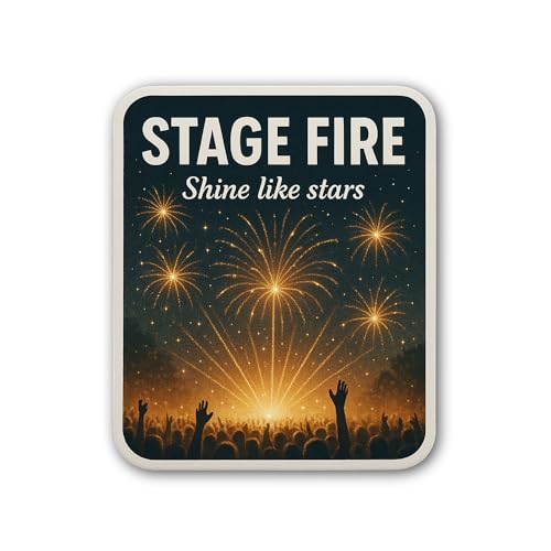 2 (Pieces) 3" and 5" Stage FIRE Shine Like Stars Sticker, Waterproof Vinyl Decals for Many Purpose L