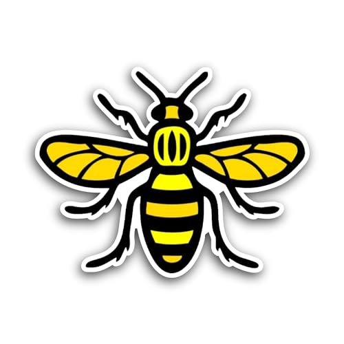2 (Pieces) 3" and 5" Cute Bee Sticker, Waterproof Vinyl Decals for Many Purpose Like Cars, Trucks, L