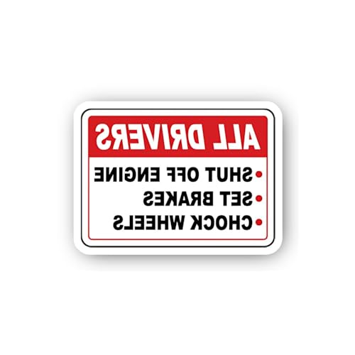 2 (Pieces) 3" and 5" All Drivers Safety Sign (Mirrored) Sticker, Waterproof Vinyl Decals for Many Pu