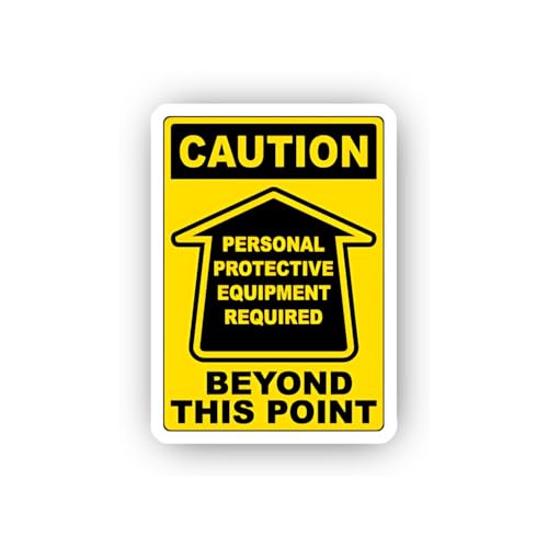 2 (Pieces) 3" and 5" Yellow Caution Arrow Safety Sticker, Waterproof Vinyl Decals for Many Purpose L