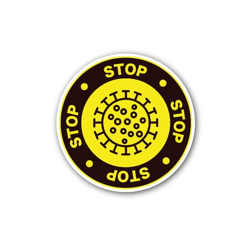 2 (Pieces) 3" and 5" SARS-CoV-2 Virus Sign Sticker, Waterproof Vinyl Decals for Many Purpose Like Ca