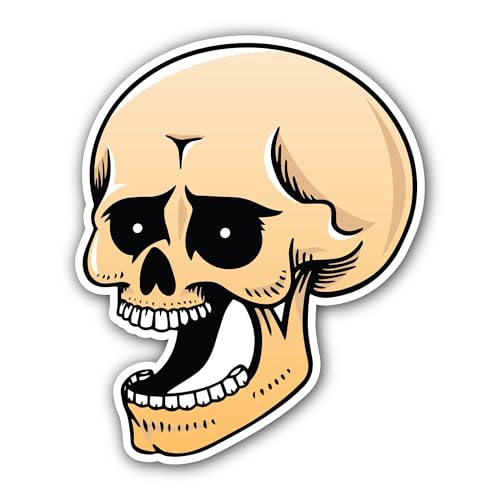 2 (Pieces) 3" and 5" Enraged Face Sticker, Waterproof Vinyl Decals for Many Purpose Like Cars, Truck