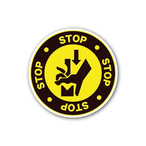 2 (Pieces) 3" and 5" Machinery in Industrial Sign Sticker, Waterproof Vinyl Decals for Many Purpose