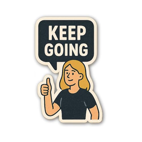 Pink and Black Minimalist Motivation Quote Sticker - 5" Vinyl Sticker Waterproof